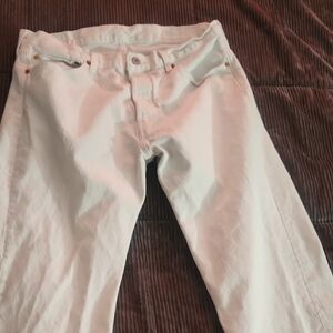 White Levi Mens Jeans 34x34